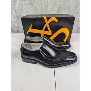 Stacy Adams Dress Shoes Men's Size 8 Black Leather Loafer Slip On Square Toe NWT